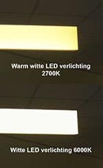 LED kleurkeuze wit of warm wit