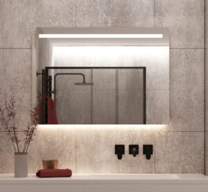 Populair model badkamerspiegel met dimbare verlichting en verwarming