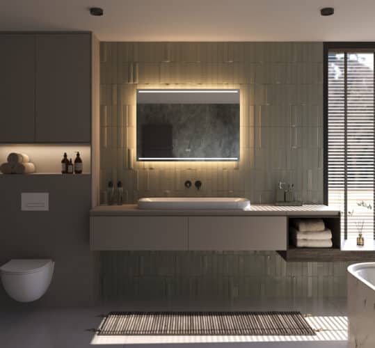 Le dégivrage intégré du miroir empêche la formation de condensation sur le miroir après la douche, par exemple. Pratique !