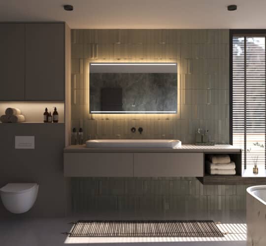Le dégivrage intégré du miroir empêche la formation de condensation sur le miroir après la douche, par exemple. Pratique !