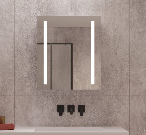Praktische badkamerspiegelkast met verlichting en handige spiegelverwarming