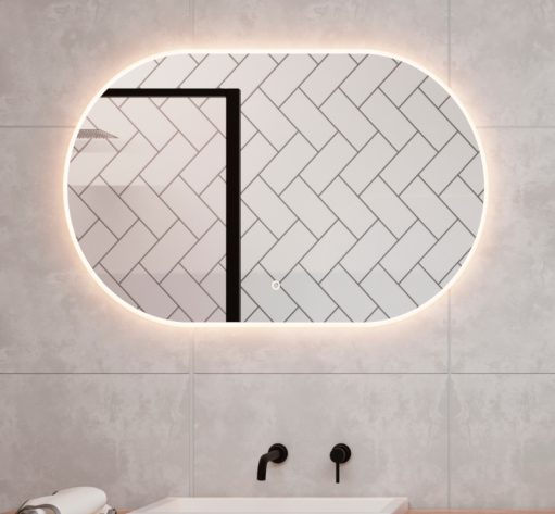 Trendy ovalen badkamer LED spiegel