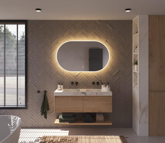 Le dégivrage intégré du miroir empêche la formation de condensation sur le miroir après la douche, par exemple. Pratique !