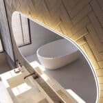 De LED verlichting zit netjes verborgen achter een licht doorlatend profiel. Hierdoor zijn de LED punten niet zichtbaar en wordt de LED strip tevens beschermd tegen de invloed van vocht en stof