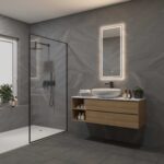 Verticale LED spiegel met verlichting en verwarming