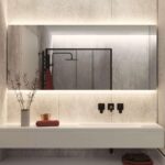 Design badkamer spiegel met indirect strijklicht en verwarming 160x60 cm