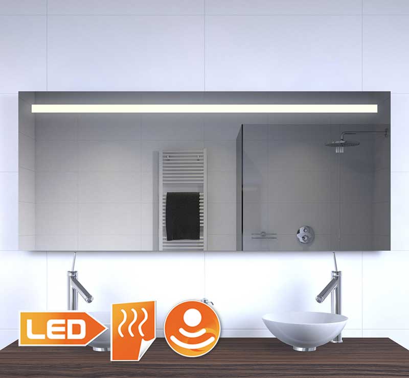 LED badkamer spiegel met verwarming en sensor