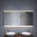 120 cm badkamerspiegel met hoge lichtopbrengst