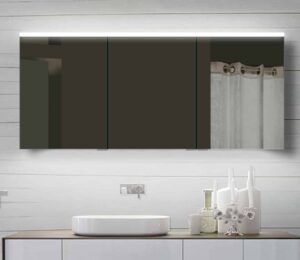 Grote brede aluminium badkamer spiegelkast