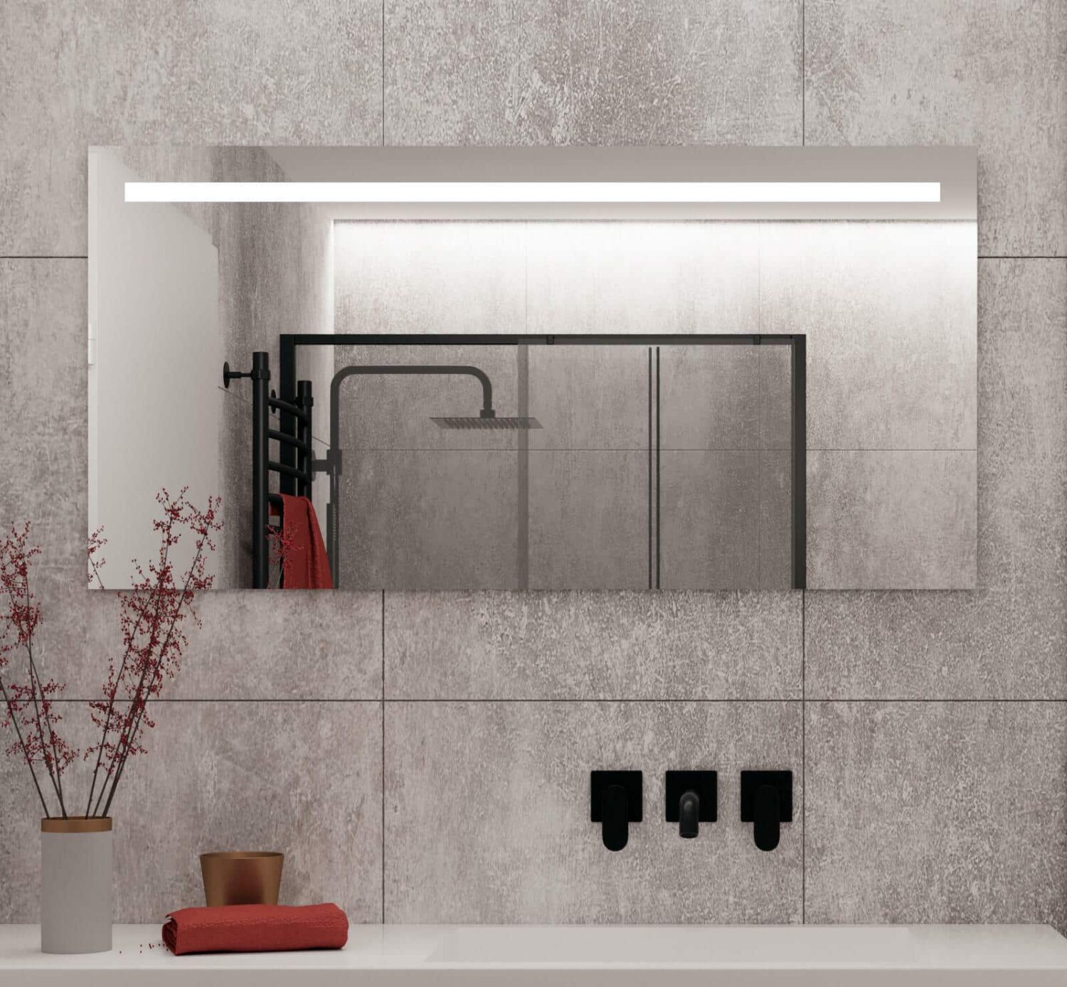 Badkamer LED spiegel met verwarming en sensor 120x70 cm
