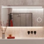 LED spiegel met ingebouwde make-up spiegel, handig!