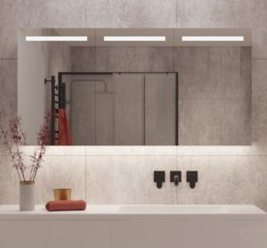 Grote badkamer spiegelkast met verlichting en verwarming