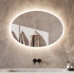 Stijlvolle ovalen badkamerspiegel met verlichting