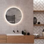 kleine ronde badkamer spiegel met led verlichting
