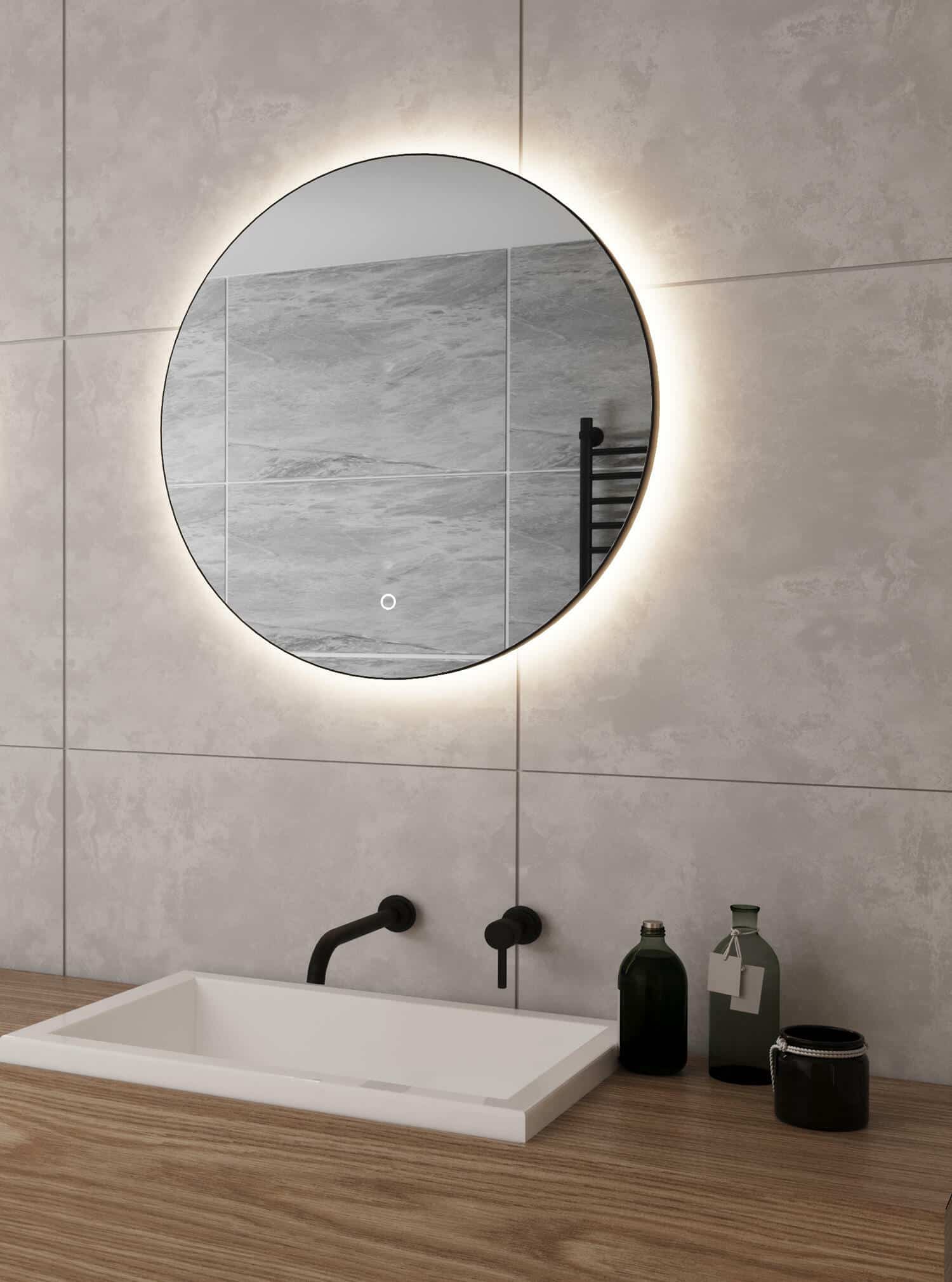 Ronde badkamer spiegel met led verlichting