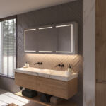 Le dégivrage intégré du miroir évite l'embuage des portes miroirs après la douche, par exemple, pratique !