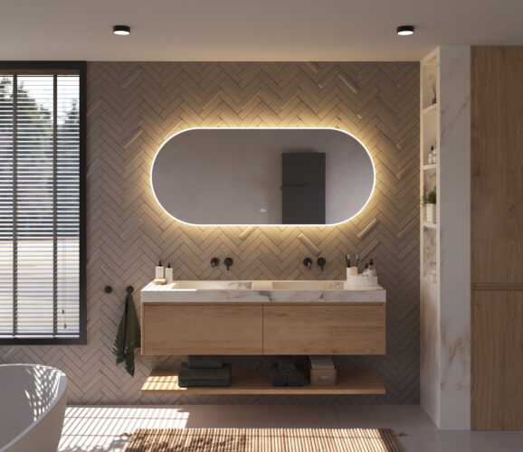 Le dégivrage intégré du miroir empêche la formation de condensation sur le miroir après la douche, par exemple. Pratique !