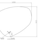 Technische tekening voorzijde organische spiegel