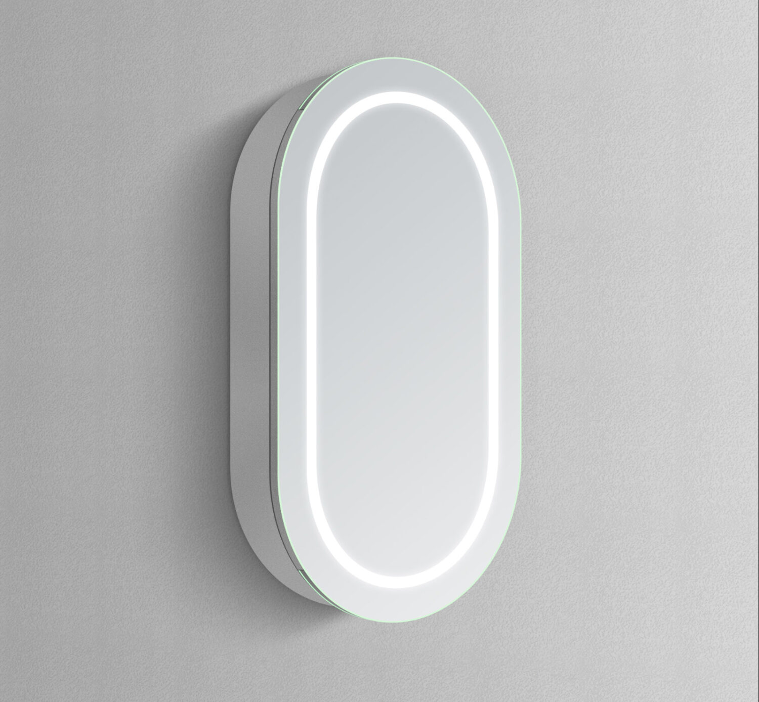 Spiegelkast met LED-verlichting 60x160x14 cm zilver kopen