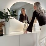 Organische spiegel voor in de slaapkamer