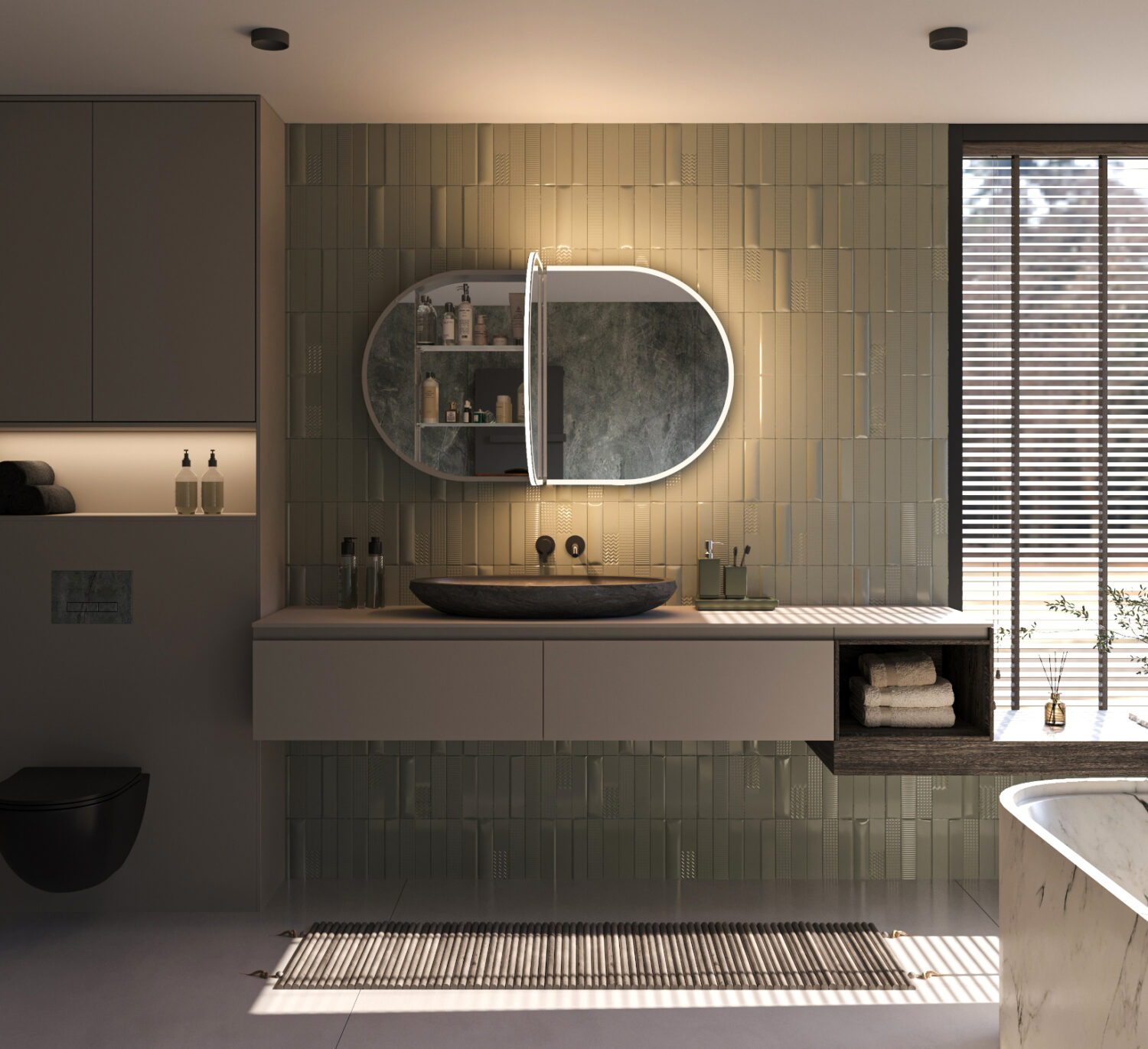 De 2 glazen plankjes zijn traploos verstelbaar waardoor je deze op iedere gewenste positie kan vastzetten