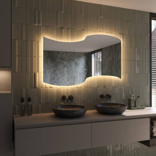 De spiegel wordt volledig aansluitklaar geleverd en is met de meegeleverde instructie en ophangmaterialen eenvoudig aan de wand te monteren