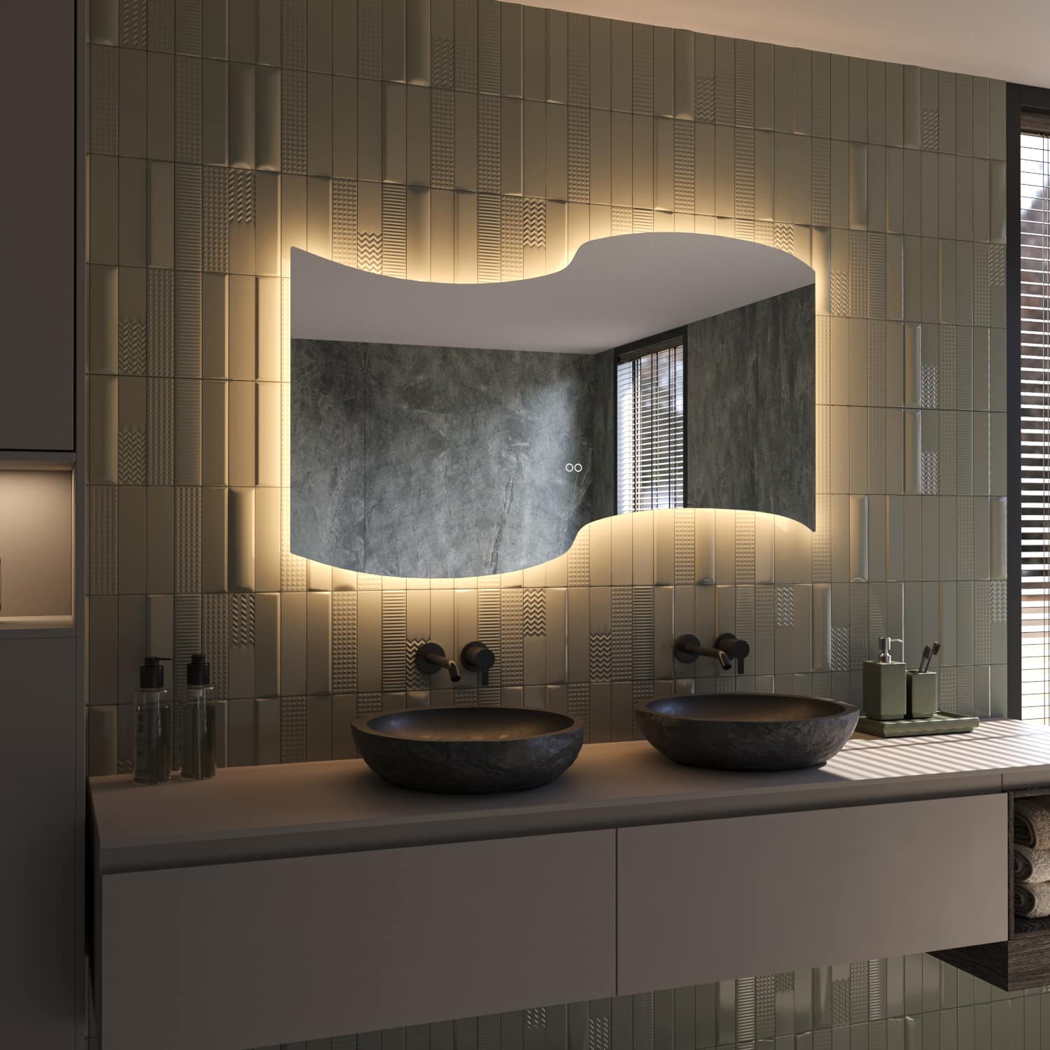 De spiegel wordt volledig aansluitklaar geleverd en is met de meegeleverde instructie en ophangmaterialen eenvoudig aan de wand te monteren