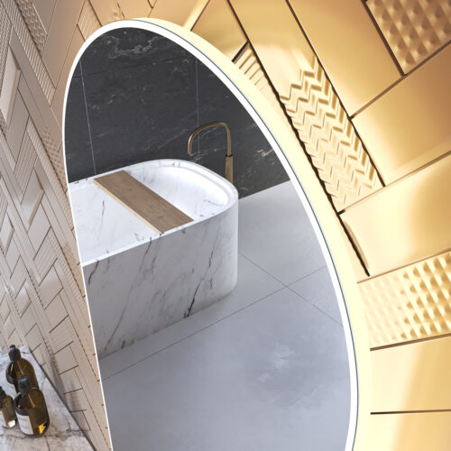 De LED verlichting zit netjes verborgen achter een licht doorlatend profiel. Hierdoor zijn de LED punten niet zichtbaar en wordt de LED strip tevens beschermd tegen de invloed van vocht en stof