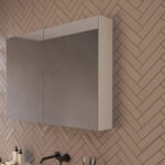 Armoire de salle de bain blanche avec miroir