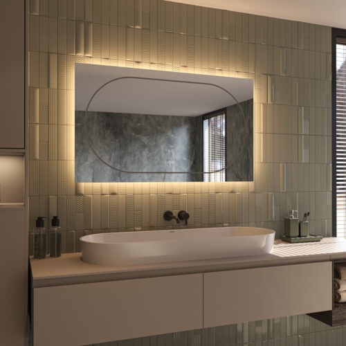 Le dégivrage intégré du miroir empêche la formation de condensation sur le miroir après la douche, par exemple. Pratique !