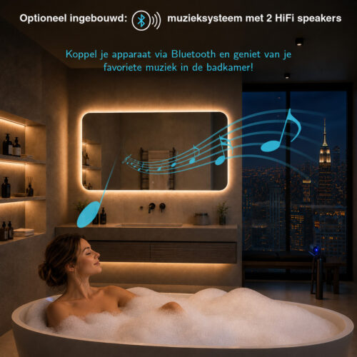 Vous aimez écouter de la musique dans la salle de bains ? Optez pour un système de musique Bluetooth avec 2 haut-parleurs HiFi.