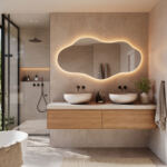 Le dégivrage intégré du miroir empêche la formation de condensation sur le miroir après la douche, par exemple. Pratique !