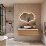 Le dégivrage intégré du miroir empêche la formation de condensation sur le miroir après la douche, par exemple. Pratique !